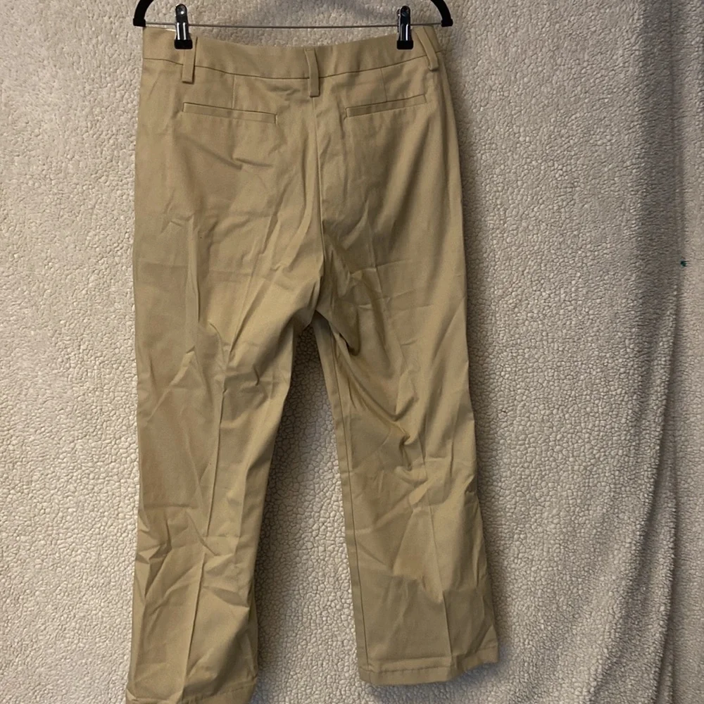 Lands End Mid Rise Bootcut Curcy Chino Pants.